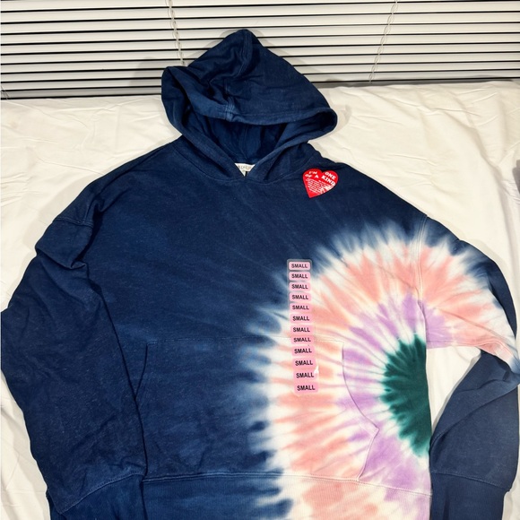 Wildfox Tops - Wildfox Hadley Relaxed Fit Tie-Dye Hoodie Sweatshirt